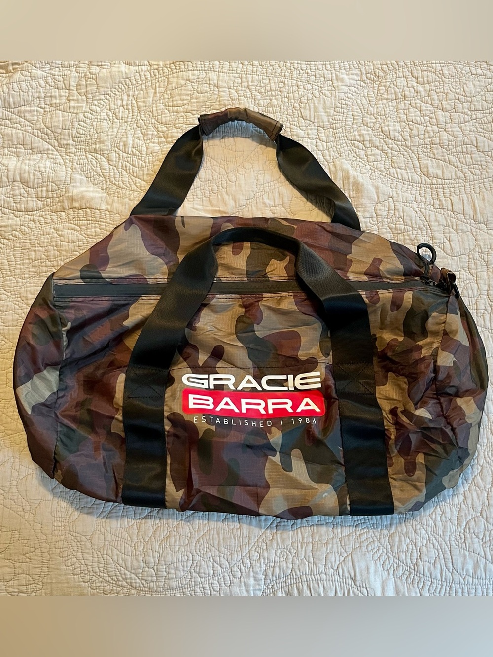 Gracie Barra camo duffle bag